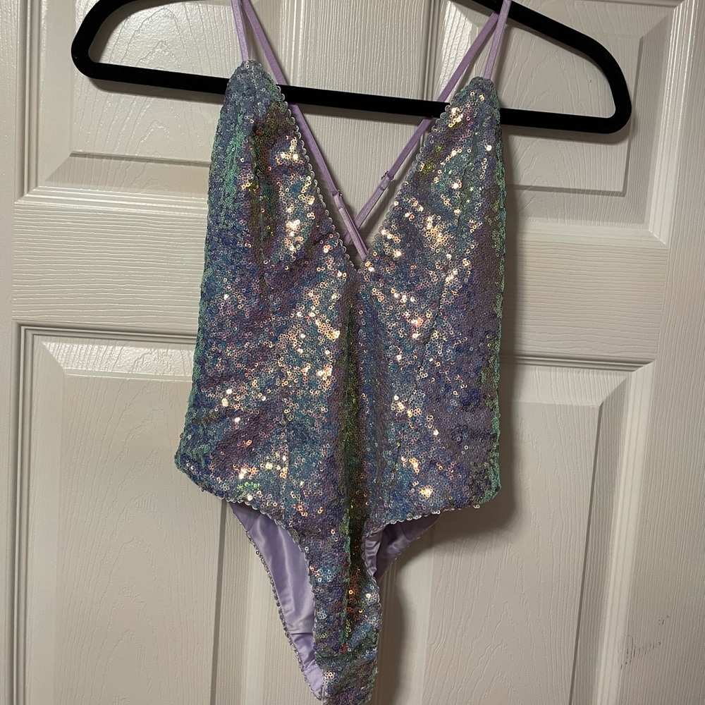 NWT For Love and Lemons sequin bodysuit